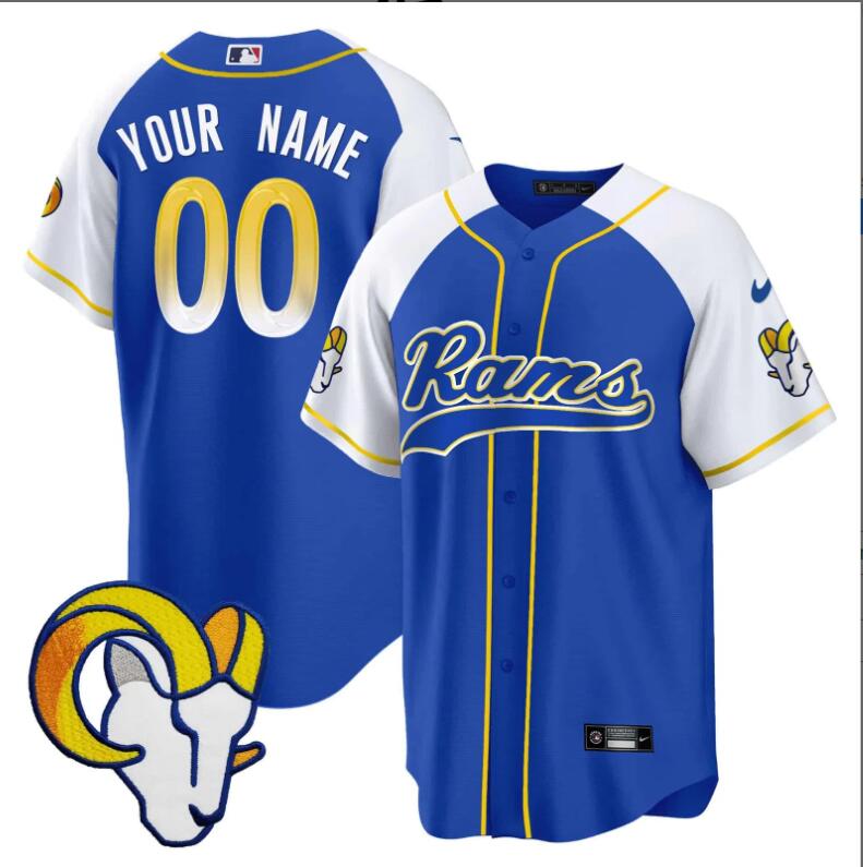 Men 2024 Nike NFL Los Angeles Rams Baseball Custom Jersey